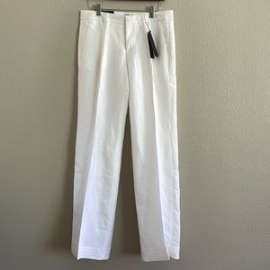 NWT Banana Republic Women’s White Luxe Linen Blake Trousers